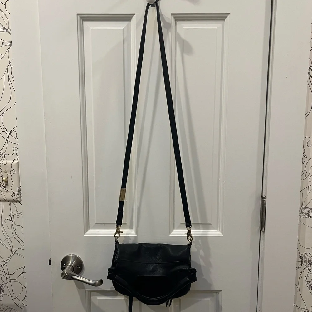 Foley and Corinna Black Leather Crossbody Bag - Picture 1 of 7